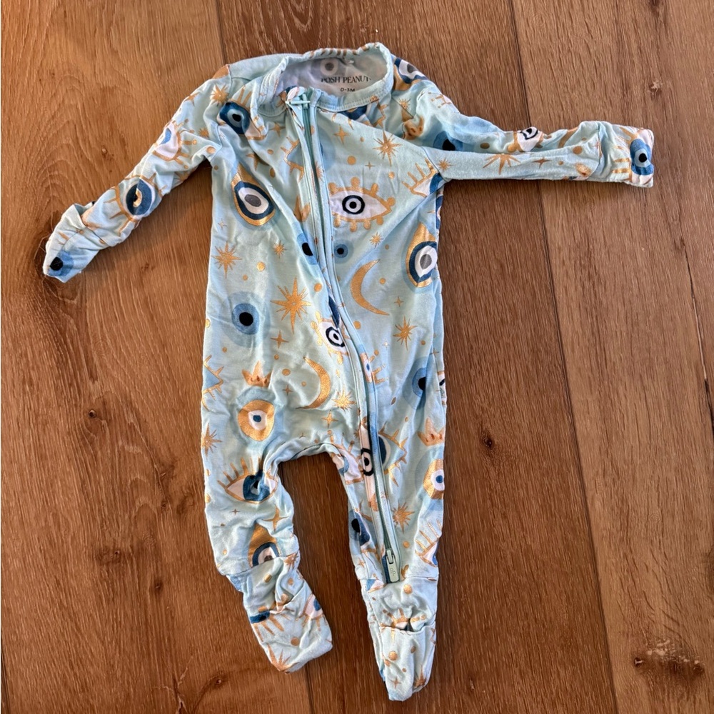 Posh Peanut Evil Eye Celestial Fiona Convertible One Piece 0-3 months